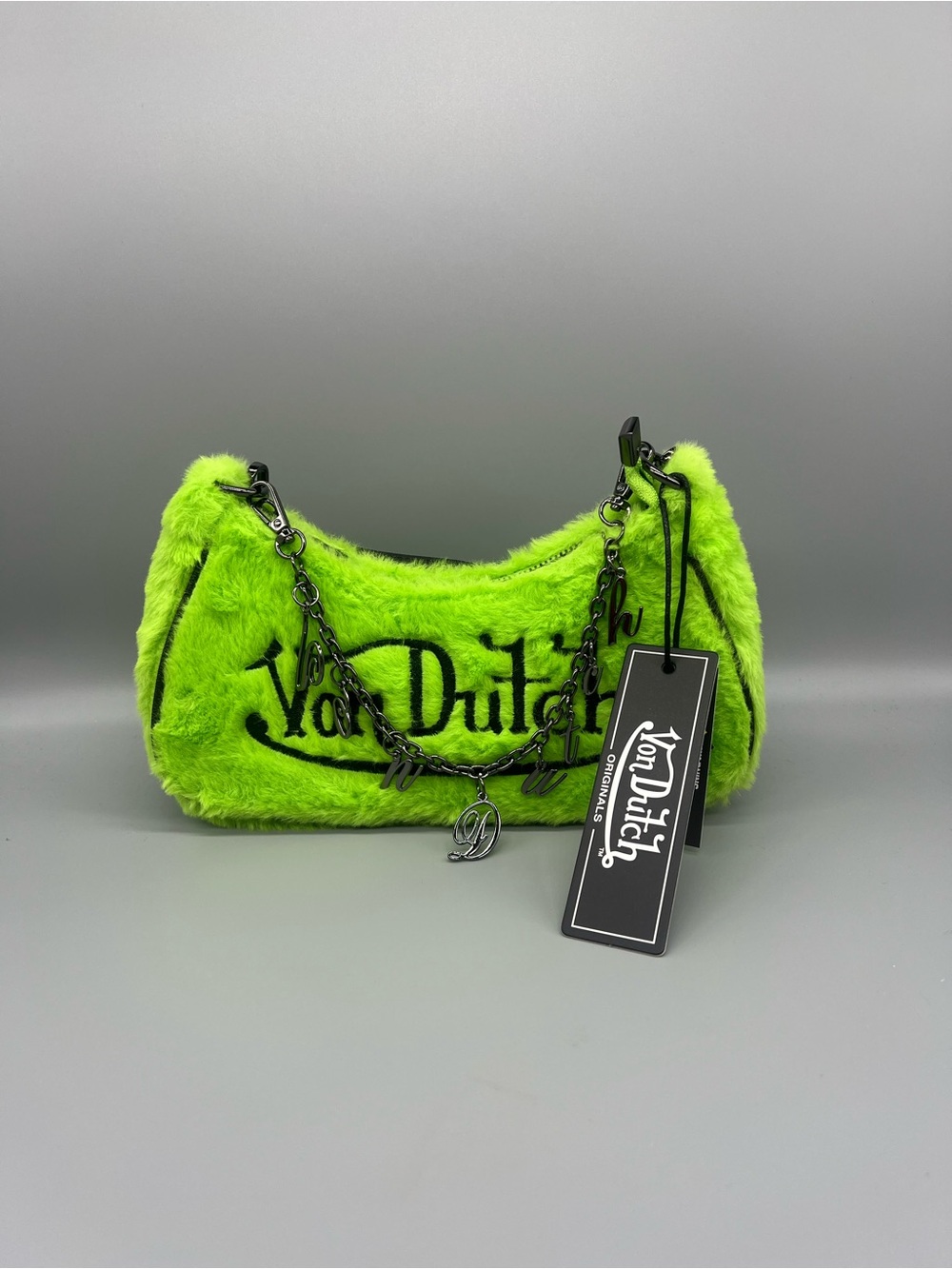 Von Dutch faux fur shoulder bag